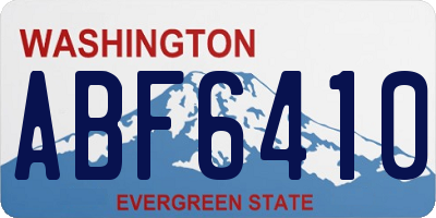 WA license plate ABF6410