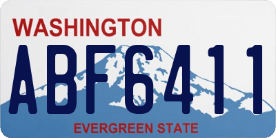WA license plate ABF6411