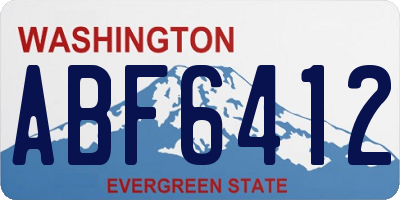 WA license plate ABF6412
