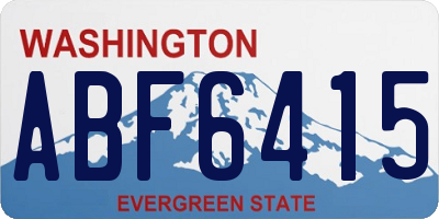 WA license plate ABF6415