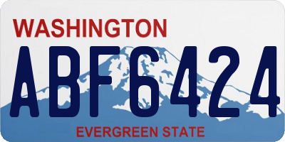 WA license plate ABF6424