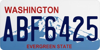 WA license plate ABF6425