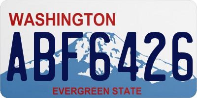 WA license plate ABF6426