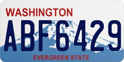 WA license plate ABF6429