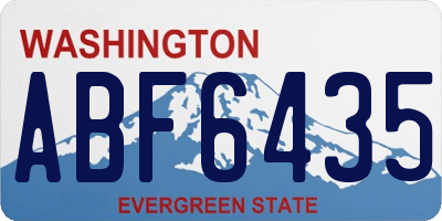 WA license plate ABF6435