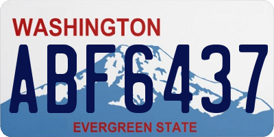 WA license plate ABF6437