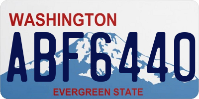 WA license plate ABF6440