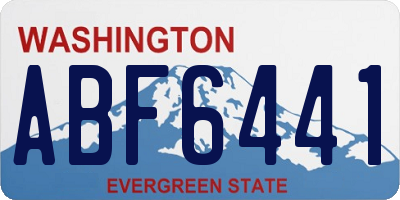 WA license plate ABF6441