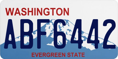 WA license plate ABF6442
