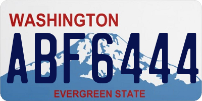 WA license plate ABF6444