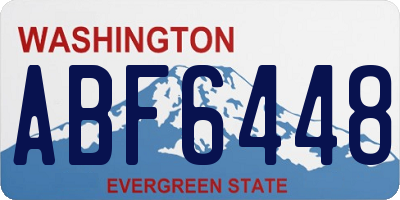 WA license plate ABF6448