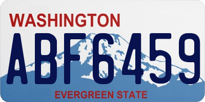 WA license plate ABF6459