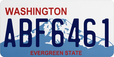 WA license plate ABF6461