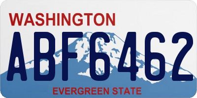 WA license plate ABF6462