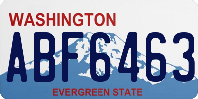 WA license plate ABF6463