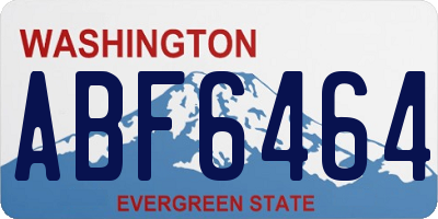 WA license plate ABF6464