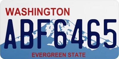 WA license plate ABF6465