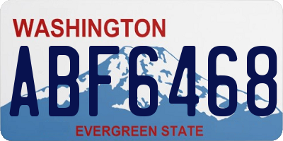 WA license plate ABF6468