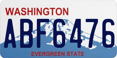 WA license plate ABF6476