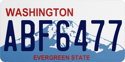 WA license plate ABF6477