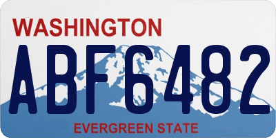 WA license plate ABF6482