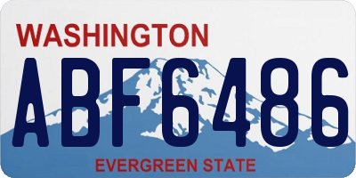 WA license plate ABF6486