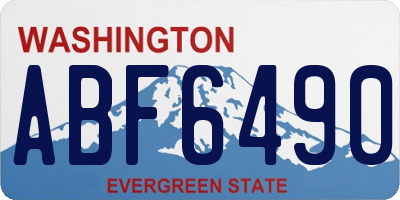 WA license plate ABF6490