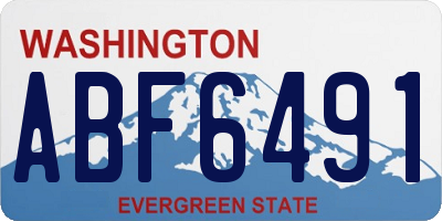 WA license plate ABF6491