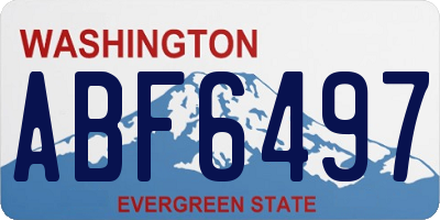 WA license plate ABF6497