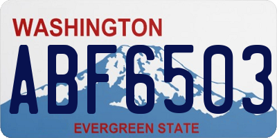 WA license plate ABF6503