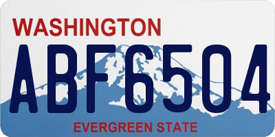 WA license plate ABF6504