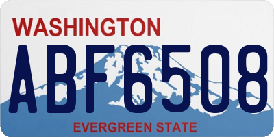 WA license plate ABF6508
