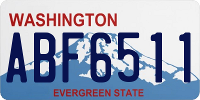 WA license plate ABF6511