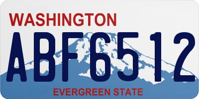 WA license plate ABF6512