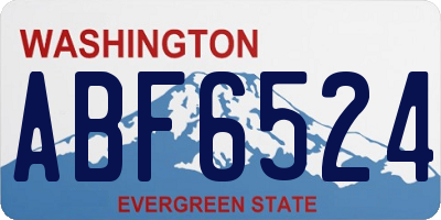 WA license plate ABF6524