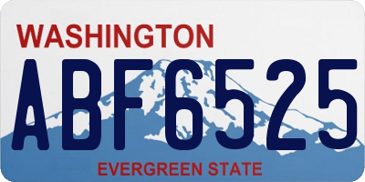 WA license plate ABF6525