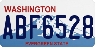WA license plate ABF6528