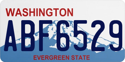 WA license plate ABF6529