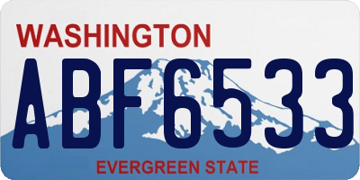 WA license plate ABF6533