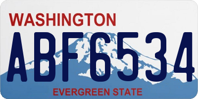 WA license plate ABF6534
