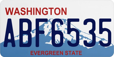 WA license plate ABF6535