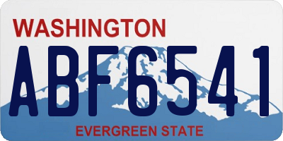 WA license plate ABF6541