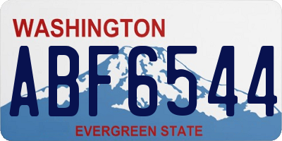 WA license plate ABF6544