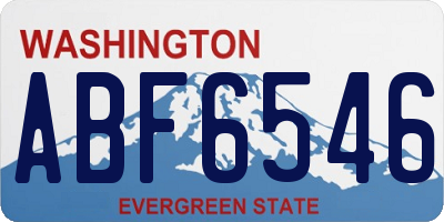 WA license plate ABF6546