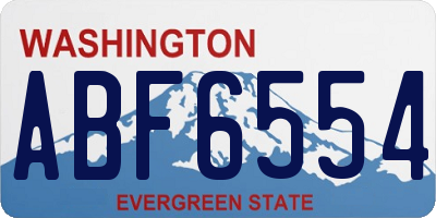 WA license plate ABF6554