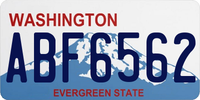 WA license plate ABF6562