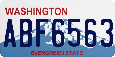 WA license plate ABF6563