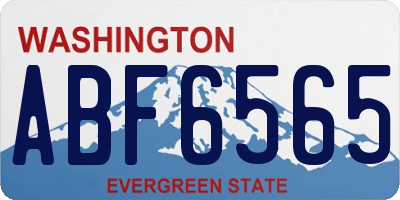 WA license plate ABF6565