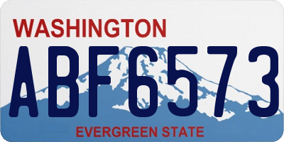 WA license plate ABF6573