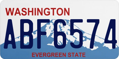 WA license plate ABF6574